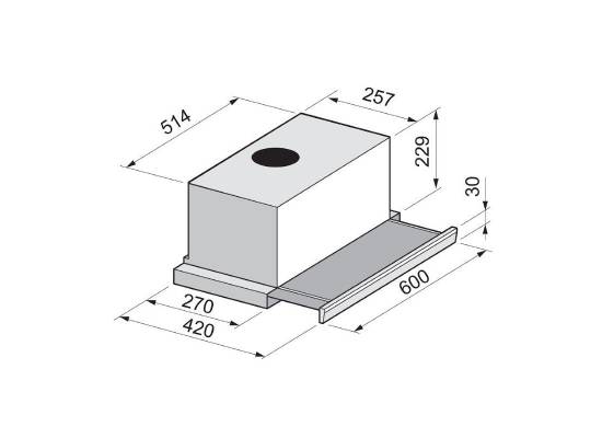 Okap teleskopowy FREGGIA CHS3T6X/1 inox