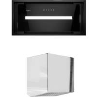 Okap do zabudowy GLOBALO LANILIA LAMEZO 60.1 black + turbina TZ 1.1 | 760 m3/h