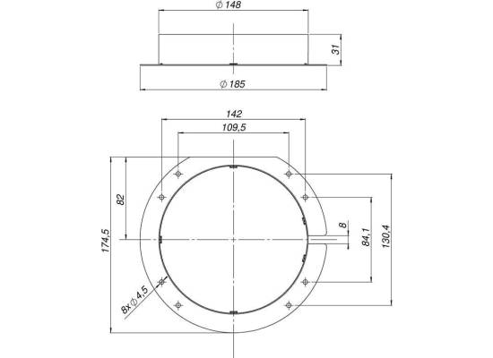 Adapter przyłączeniowy GLOBALO AP 1.1 do turbin GLOBALO TW/TZ
