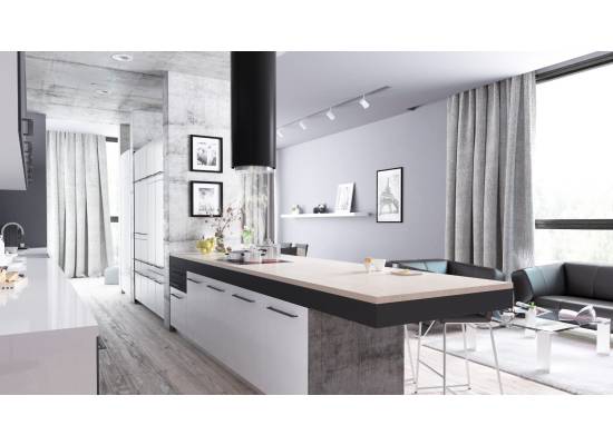 _dodatkowy RABAT 7%_ | Okap wyspowy GLOBALO CYLINDRO ISOLA 39.7 black | 742 m3/h
