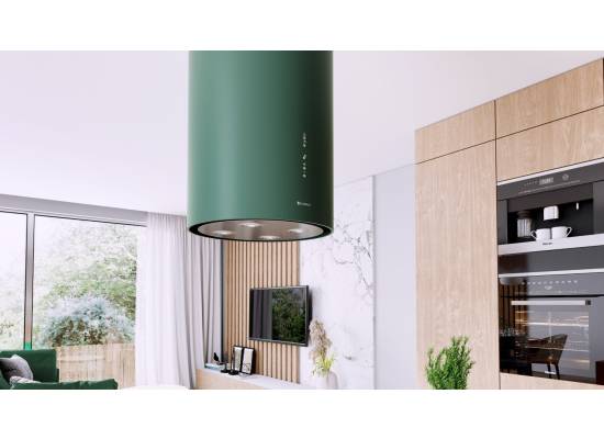 _dodatkowy RABAT 12%_ | Okap wyspowy GLOBALO CYLINDRO ISOLA 39.7 green | 742 m3/h