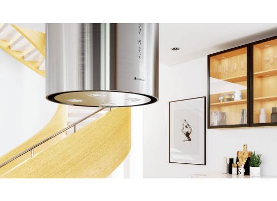 _dodatkowy RABAT 7%_ | _wysyłka 24H*_ | Okap wyspowy GLOBALO CYLINDRO ISOLA 39.7 inox | 742 m3/h