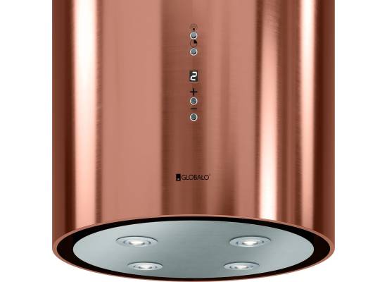 _dodatkowy RABAT 12%_ | _wysyłka 24H*_ | Okap wyspowy GLOBALO CYLINDRO ISOLA 39.7 copper | 742 m3/h