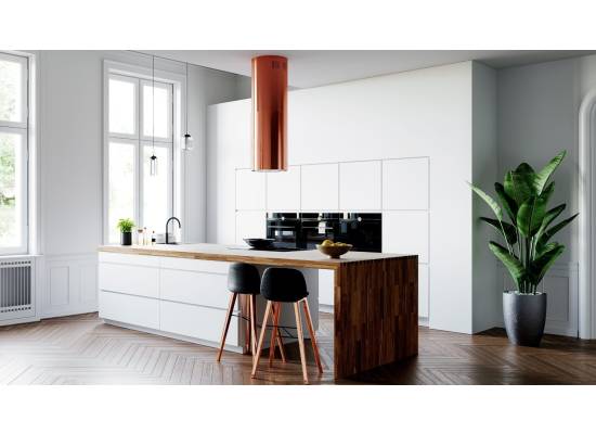 _dodatkowy RABAT 12%_ | _wysyłka 24H*_ | Okap wyspowy GLOBALO CYLINDRO ISOLA 39.7 copper | 742 m3/h