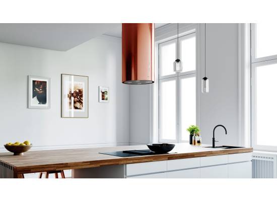_dodatkowy RABAT 12%_ | _wysyłka 24H*_ | Okap wyspowy GLOBALO CYLINDRO ISOLA 39.7 copper | 742 m3/h