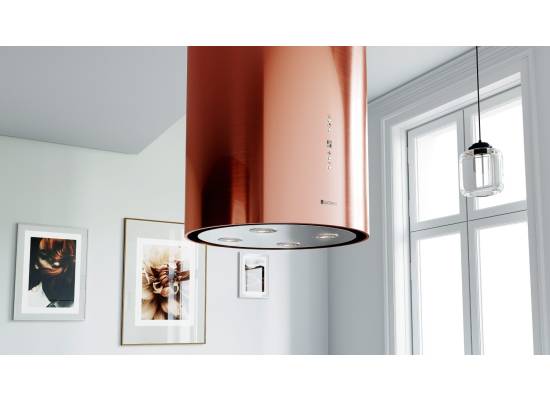 _dodatkowy RABAT 12%_ | _wysyłka 24H*_ | Okap wyspowy GLOBALO CYLINDRO ISOLA 39.7 copper | 742 m3/h