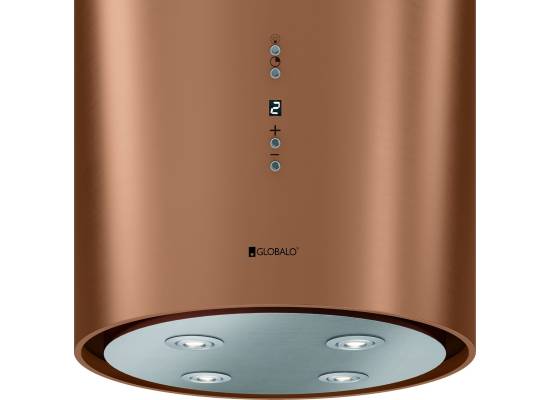 _dodatkowy RABAT 12%_ | Okap wyspowy GLOBALO CYLINDRO ISOLA 39.7 copper mat | 742 m3/h
