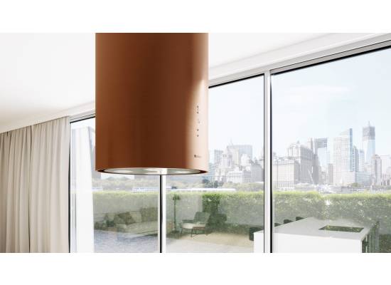 _dodatkowy RABAT 12%_ | Okap wyspowy GLOBALO CYLINDRO ISOLA 39.7 copper mat | 742 m3/h