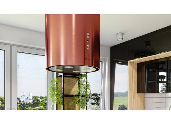 _dodatkowy RABAT 12%_ | Okap wyspowy GLOBALO CYLINDRO ISOLA 39.7 rose | 742 m3/h