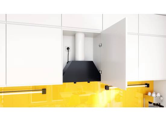 Okap do zabudowy GLOBALO FLOWERI 60.2 black | 570 m3/h