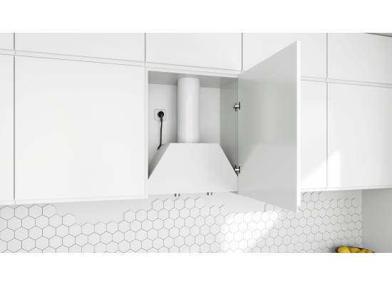 Okap do zabudowy GLOBALO FLOWERI 60.2 white | 570 m3/h