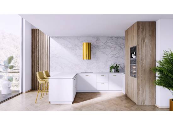 _dodatkowy RABAT 15%_ | Okap przyścienny GLOBALO HEWENO 39.3 gold | 660 m3/h