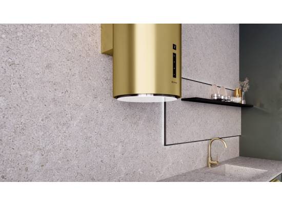 _dodatkowy RABAT 15%_ | Okap przyścienny GLOBALO HEWENO 39.3 light gold mat | 660 m3/h