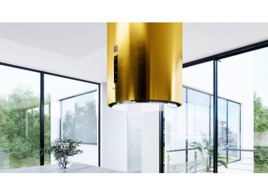 _dodatkowy RABAT 15%_ | Okap wyspowy GLOBALO HEWENO ISOLA 39.2 gold | 675 m3/h