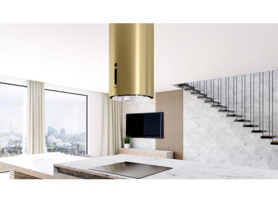 _dodatkowy RABAT 15%_ | _wysyłka 24H*_ | Okap wyspowy GLOBALO HEWENO ISOLA 39.2 light gold mat | 675 m3/h