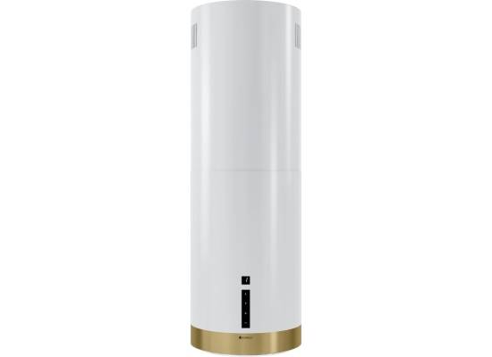 _dodatkowy RABAT 15%_ | Okap wyspowy GLOBALO HEWENO ISOLA 39.2 white / light gold mat ring | 675 m3/h