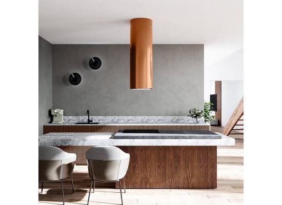 _dodatkowy RABAT 15%_ | _wysyłka 24H*_ | Okap wyspowy GLOBALO HEWENO ISOLA 39.2 copper mat | 675 m3/h