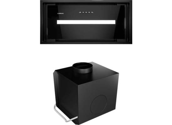 Okap do zabudowy GLOBALO LANILIA LAMEZO 60.1 black + turbina TW 1.2 | 590 m3/h