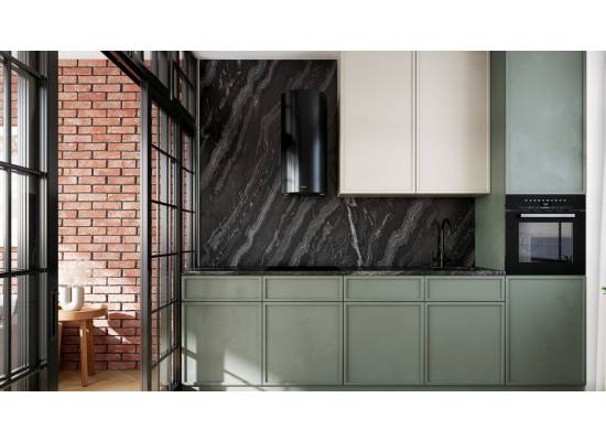 _dodatkowy RABAT 7%_ | Okap przyścienny GLOBALO LOBELIO 39.1 black | 570 m3/h