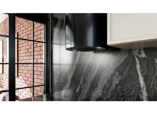 _dodatkowy RABAT 7%_ | Okap przyścienny GLOBALO LOBELIO 39.1 black | 570 m3/h