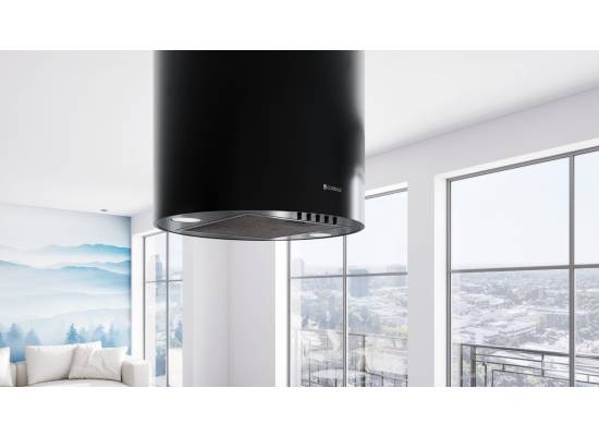 _dodatkowy RABAT 7%_ | _wysyłka 24H*_ | Okap wyspowy GLOBALO LOBELIO ISOLA 39.1 black | 570 m3/h