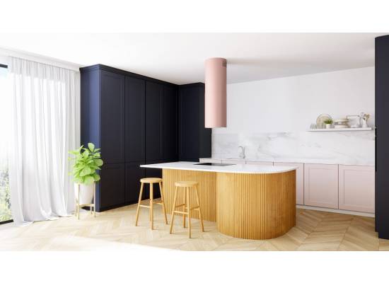 _dodatkowy RABAT 7%_ | Okap wyspowy GLOBALO LOBELIO ISOLA 39.1 velvet rose | 570 m3/h