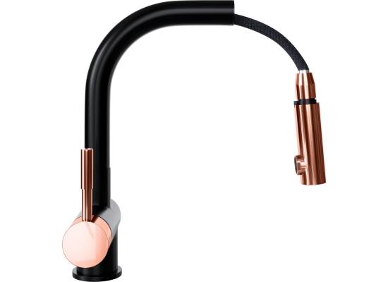 Bateria GLOBALO LOBIO black (czarny mat) / copper ring