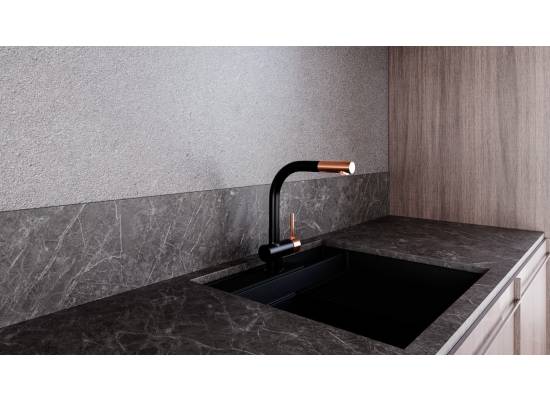 Bateria GLOBALO LOBIO black (czarny mat) / copper ring
