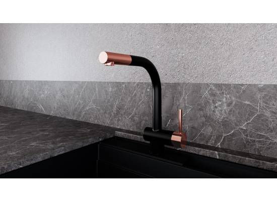 Bateria GLOBALO LOBIO black (czarny mat) / copper ring
