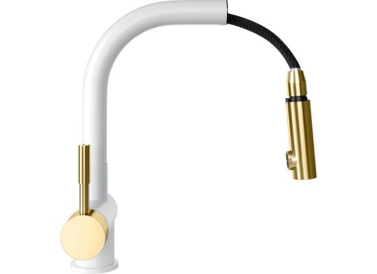 Bateria GLOBALO LOBIO white / light gold mat ring