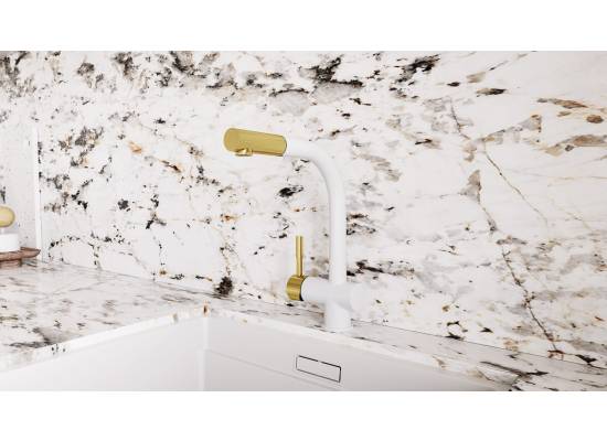 Bateria GLOBALO LOBIO white / light gold mat ring