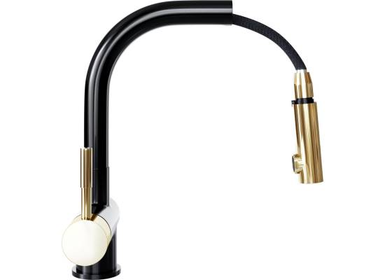 Bateria GLOBALO LOBIO black (czarny mat) / light gold ring