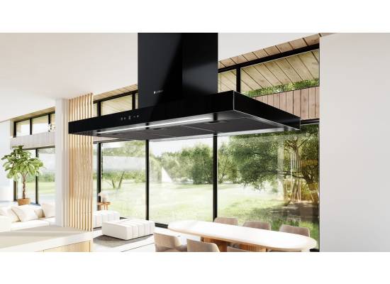 Okap wyspowy GLOBALO LONATIO ISOLA 90.2 black | 610 m3/h