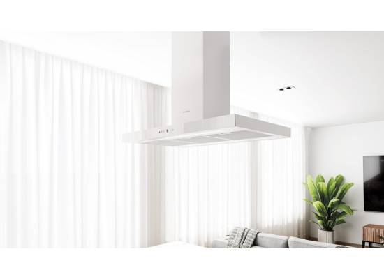 Okap wyspowy GLOBALO LONATIO ISOLA 90.2 white | 610 m3/h
