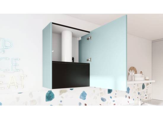 _dodatkowy RABAT 15%_ | Okap przyścienny GLOBALO LOWIO 60.1 black / mint | 720 m3/h