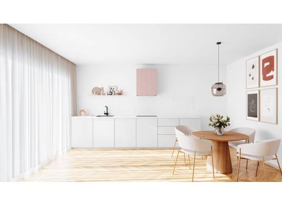 _dodatkowy RABAT 15%_ | Okap przyścienny GLOBALO LOWIO 60.1 black / velvet rose | 720 m3/h
