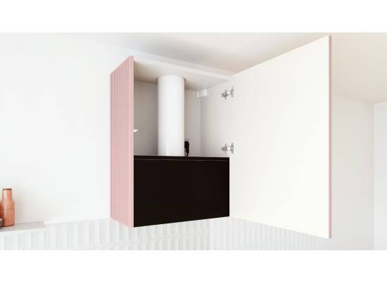 _dodatkowy RABAT 15%_ | Okap przyścienny GLOBALO LOWIO 60.1 black / velvet rose | 720 m3/h