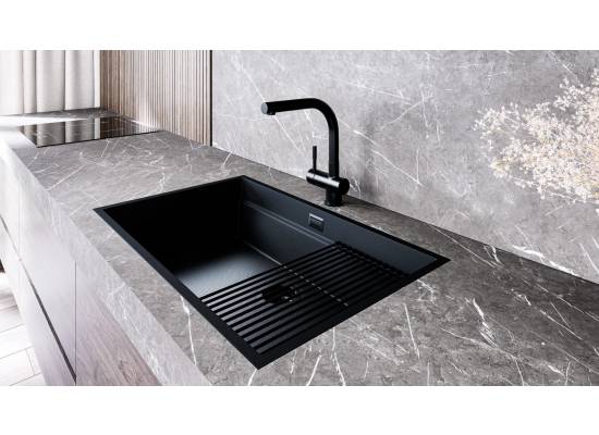 _dodatkowy RABAT 7%_ | _wysyłka 24H*_ | Zlew GLOBALO MIRALIO 80.1 black / bl mat