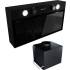 _dodatkowy RABAT 7%_ | _wysyłka 24H*_ | Okap do zabudowy GLOBALO FLUXIME 60.1 black + turbina TW 2.1 | 780 m3/h
