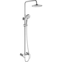 Bateria prysznicowo-wannowa z deszczownicą INVENA DOKOS AU-19-B01-V chrom