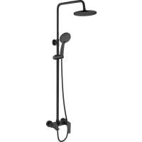 Bateria prysznicowo-wannowa z deszczownicą INVENA DOKOS AU-19-B04-V czarny mat