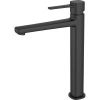 Bateria umywalkowa wysoka INVENA GLAMOUR BU-02-W04-V czarny mat