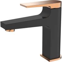 Bateria umywalkowa INVENA MIDNIGHT BU-35-014-V czarny mat + gold rose (miedź)