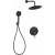 Bateria podtynkowa prysznicowa z deszczownicą INVENA DAFNI BS-88-014-A czarny mat
