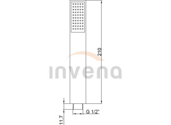 Słuchawka natryskowa INVENA SIROS AS-80-004-M czarny mat