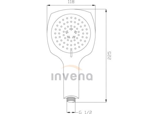 Słuchawka natryskowa INVENA ELEA AS-82-001-M biały + chrom