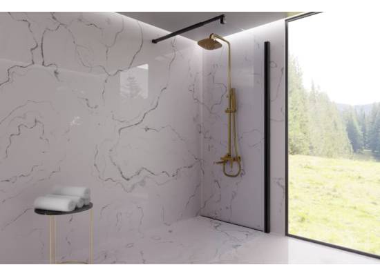 Bateria prysznicowo-wannowa z deszczownicą INVENA GLAMOUR AU-05-B09-V złoty