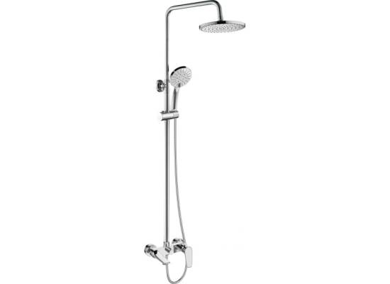 Bateria prysznicowo-wannowa z deszczownicą INVENA DOKOS AU-19-B01-V chrom