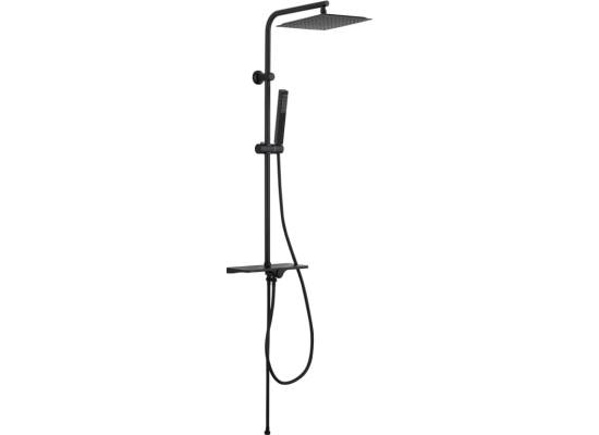 Zestaw natryskowy z deszczownicą INVENA SVART BASIC AU-85-D04-X czarny mat