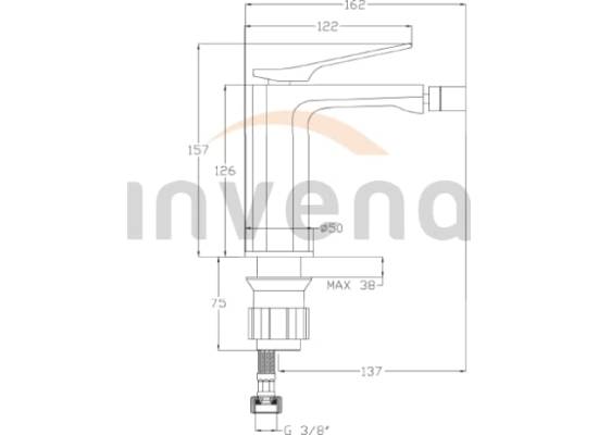 Bateria bidetowa INVENA NERI BB-01-001-L chrom